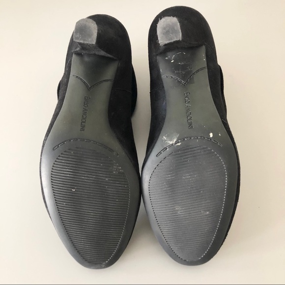 Enzo Angiolini Suede Cuff Ankle Bootie Black - Picture 9 of 10